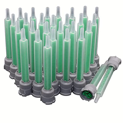 Bigbong 30pcs 1:1 Epoxy Resin Mixing Nozzle AB Glue Static Mixer Epoxies Adhesive Cartridge Nozzles