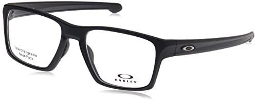 Oakley Men's Ox8140 Litebeam Square Prescription Eyeglass Frames, Satin Black/Demo Lens, 55 mm