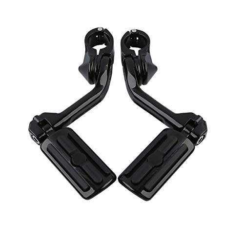 TCMT 1.25" Highway Foot Pegs Footpeg Footrest Fits For Harley Touring Road King Street Glide Road Glide Electra Glide Softail Sportster Dyna with 1.25" Engine Guards