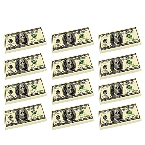 ArtCreativity 100 Dollar Bill Erasers - Set of 12 - 2.75 Inch Big Rubber Eraser with Money Replica Design - Fun Birthday Party Favors, Goodie Bag Fillers, Classroom, Student Gifts, School Supplies