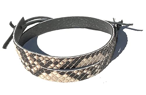 Western Hatband B & W Python Snake Skin W Ties New