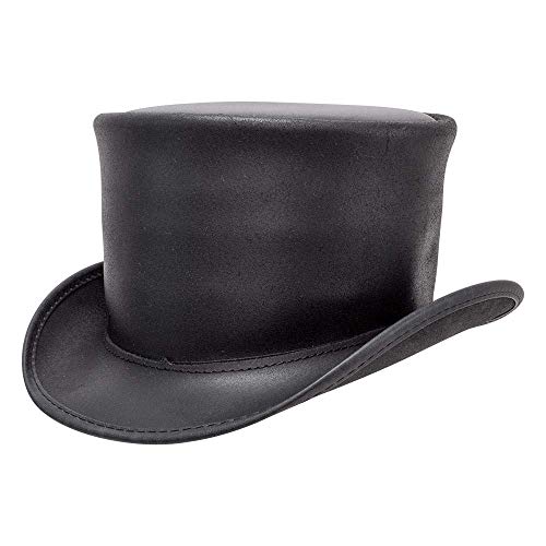 American Hat Makers El Dorado Leather Top Hat, Top Hats for Men & Women