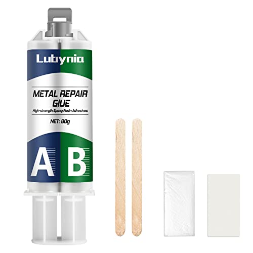 Metal Glue, High-Strength Metal to Metal Glue, 1 Pack Metal Glue Heavy Duty, Metal Epoxy Glue for Metal Bonding, Metal Repair Glue for Metal, Hard Plastics, Cast Iron