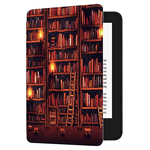 Huasiru Case for All-New Kindle (10th Gen - 2019 Release Only, Model NO J9G29R) Cover with Auto Wake/Sleep  Will not fit Kindle Paperwhite or Kindle Oasis, Library