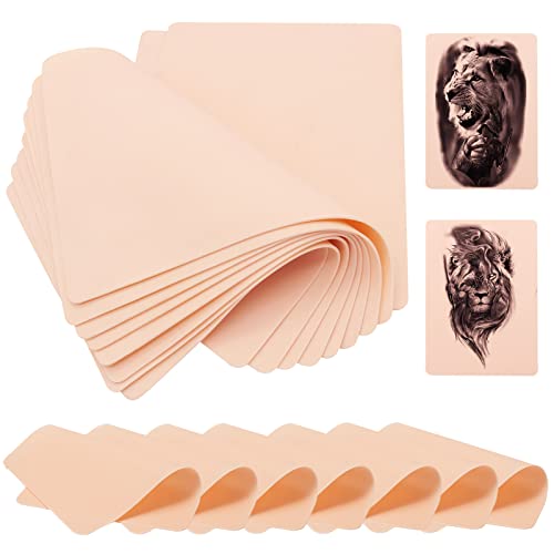 Tattoo Practice Skins - Anghie Practice Skins 10 Sheets 8''x6'' Rubber Fake Skin Practice False Skins Double Sided Microblading Skins for Tattoo Practice Tattoo Supplies