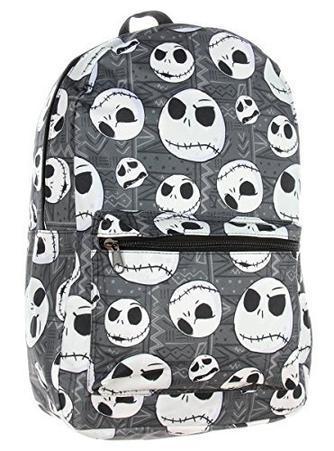 Nightmare Before Christmas Jack Skellington Head Print Laptop Backpack Book Bag