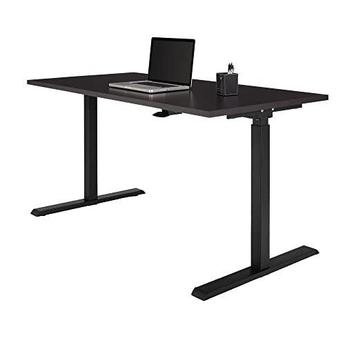 Realspace Magellan Pneumatic Height-Adjustable Standing Desk, 60"W, Espresso