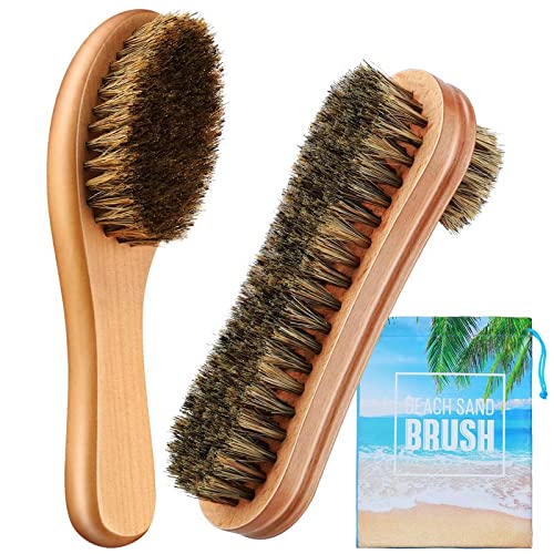 2 Pcs Sand Brush Sand Remover Surf Sand Off Brush with Bag Beach Accessories for Vacation, Beach Sports, Pets and More