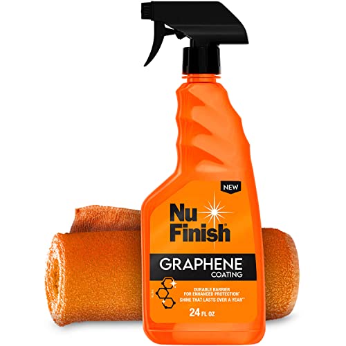 Nu Finish Water-Repellent Ceramic and Graphene Technology Vehicle Finishing Kit, Car Shine - Includes Graphene Coating Spray and Microfiber Towel