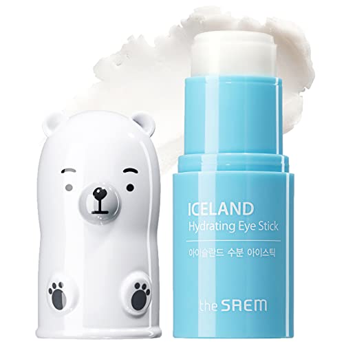 The SAEM Iceland Hydrating Eye Stick 0.24oz - Cooling Eye Balm for Dark Circles and Puffiness  Under Eye Treatment - Reduce Wrinkles and Moisturizing - Minimize Dark & Puffy Eyes