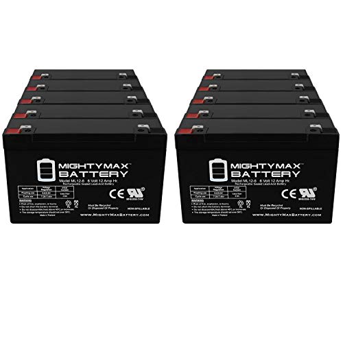 6V 12AH SLA Replacement Battery for Ritar RT6120, RT 6120-10 Pack
