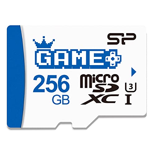 Silicon Power 256GB SDXC Micro SD Card Nintendo-Switch Gaming Memory Card with Adapter, Write Speed 80MB/s for Steam Deck