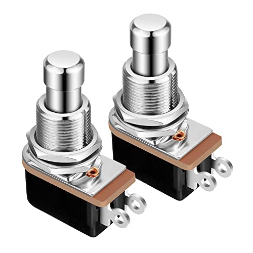 Gebildet 2pcs Momentary Soft Touch Foot Switch Normally Open SPST 2 PIN Stomp Box Push Button Footswitch for Guitar Effect Pedal