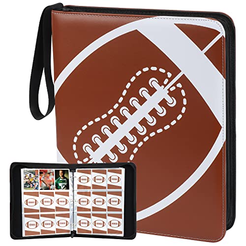 900 cards Football Card Binder Sleeves for Trading Cards,Football 3 Ring Card Binder Hold Up to 900 Cards,Trading Card Collector Album Fit for TCG Yugioh card and Sports Cards.(football card binder)