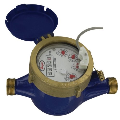 Dwyer Multi-Jet Water Meter w/Pulsed Output, WMT2-A-C-07-1, 2" NPT, 160 GPM, Brass Body