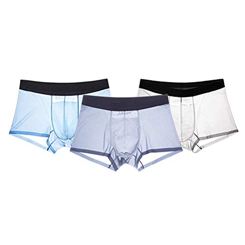 nod gogo Breathable Ice Silk Men's Underwear Sweat Absorbing Fitness Sport Boxer Briefs Fast Drying