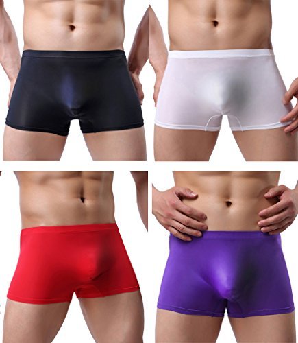 WINDAY Men Briefs Breathable Ice Silk Boxer Bikinis and Briefs N05