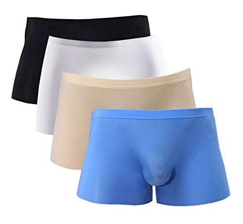 YATEEN Men's Traceless Underwear Ice Silk Boxer Brief