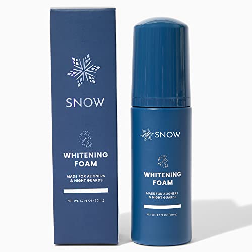 SNOW Teeth Whitening Foam - Gentle Teeth Whitening for Aligners and Night Guards Cloud-Like Spray Foam, Oral Personal Care with Hydroxyapatite and Arginine for The Teeth Enamel, 1.7fl. oz.