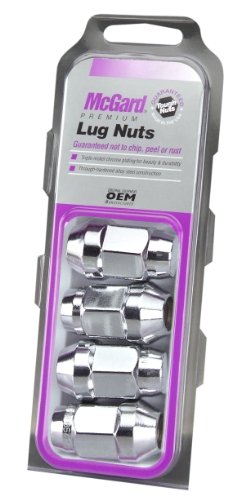 McGard 64073 Chrome (M14 x 1.5 Thread Size) Bulge Cone Seat Style Lug Nut, (Set of 4)