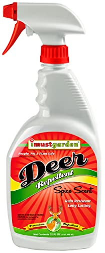 I Must Garden Deer Repellent: Spice Scent Deer Spray for Gardens & Plants  Natural Ingredients  32oz Ready to Use