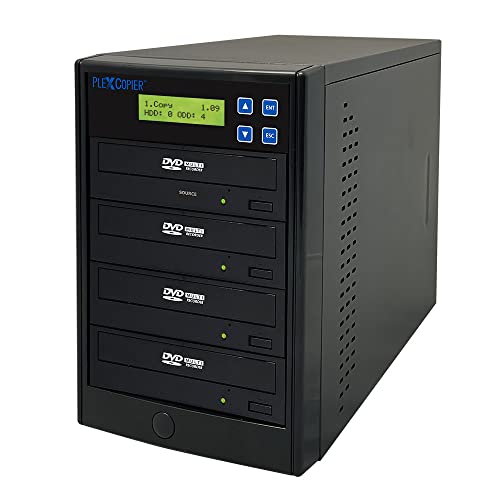 PlexCopier 24X 1 to 3 CD DVD M-Disc Supported Duplicator Copier Tower with Free Copy Protection