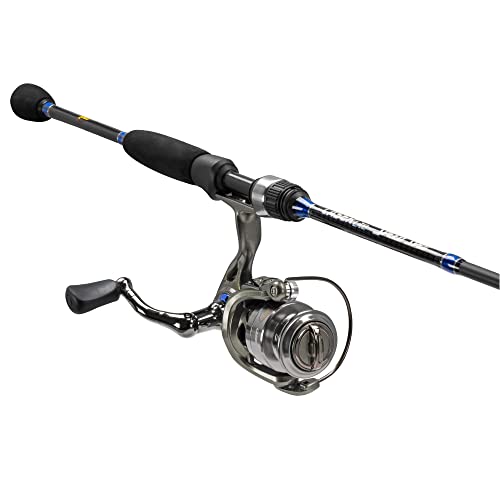 Lew's (LLS10066UL-2) Laser Lite Spinning Reel and Fishing Rod Combo, 6-Foot 6-Inch 2-Piece IM6 Graphite Blank, Size 100 Reel, Right or Left-Hand Retrieve, Silver