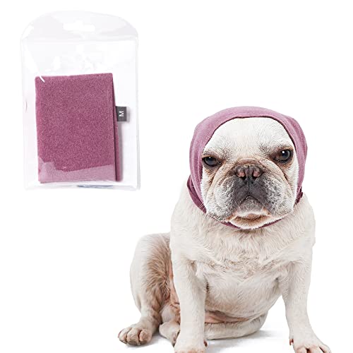 Dog Ear Cover for Anxiety Relief, Dog Calming Hood for Grooming and Bath Drying, Pet Cats and Dogs Ear Protector (Medium)