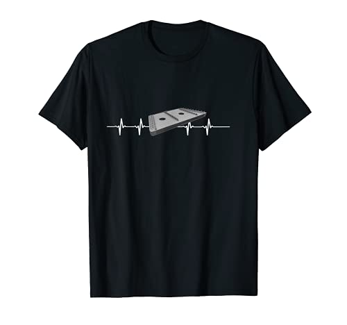 Hammered Dulcimer Instrument Heartbeat T-Shirt