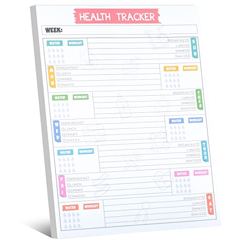 80 Pages Weekly Health Workout Tracker Journal Daily Diet Exercise Planner Meal Water Fitness Journal Full Year Wellness Journal Daily Food Diary Gym Notebook for Women Men Weight Loss Bodybuilding