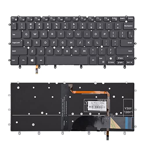 TLBTEK Backlight Keyboard Replacement Compatible with Dell Inspiron 13-7000 13-7347 P57G 13-7348 13-7352 P57G 13-7353 13-7359 15-7000 15-7547 15-7548 P41F,XPS 13 9343 9350 P54G 9360 Series Laptop