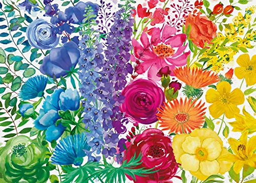 Ravensburger Floral Rainbow 300 Piece Large Format Jigsaw Puzzle for Adults - 17129 - Every Piece is Unique, Softclick Technology Means Pieces Fit Together Perfectly