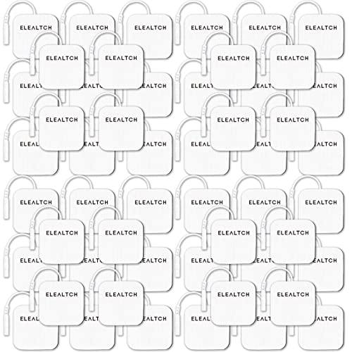 52PCS Compatible with AUVON TENS 7000 Electrode Pads for Tens Unit,Replacement Pads,2" X 2" Brand:ELEALTCH