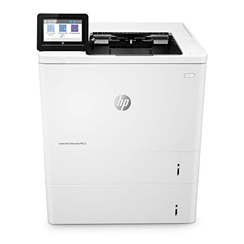 HP LaserJet Enterprise M612x Monochrome Printer with built-in Ethernet, 2-sided printing & extra paper tray (7PS87A), White