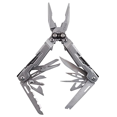 SOG Multitool Pliers Pocket Knife  PowerPint EDC Tool and Compact Lightweight Multi Tool w/ 18 Multitools in Multi-Purpose Pocket Tool (PP1001-CP)