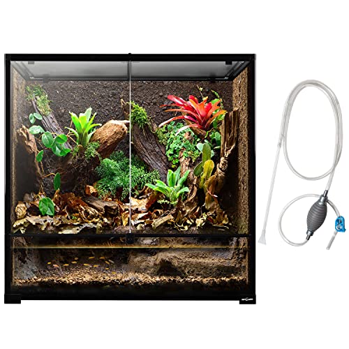 REPTI ZOO Large Reptile Terrarium, Vertical Reptile Tank, Wide & Tall Chameleon Cage with Top Screen Ventilation (36" W X 18" D X 36" H (Paludarium))