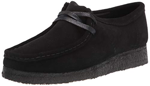 Clarks Women's Wallabee. Oxford, Black Suede, 7