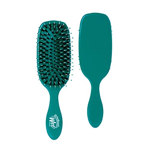 Pet Hair Brush by Wet Brush, Smooth & Shine Dog and Cat Brush - De-Shedding Comb & Dematting Tool for Grooming Long or Short-Haired Dogs - Tangle-Free for Less Pulling & Tugging - Teal