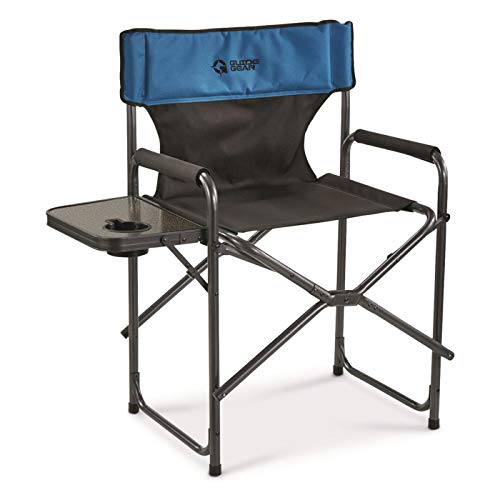 Guide Gear Oversized Tall Directors Camp Chair, Portable, Folding, 500-lb. Capacity, Blue/Black