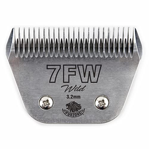 Furzone 7FW 1/8" - 7F Wide Blade for Dog Grooming, Made of Extra Durable Japanese Steel, Compatible with Most Andis, Oster, Wahl A5 Clippers