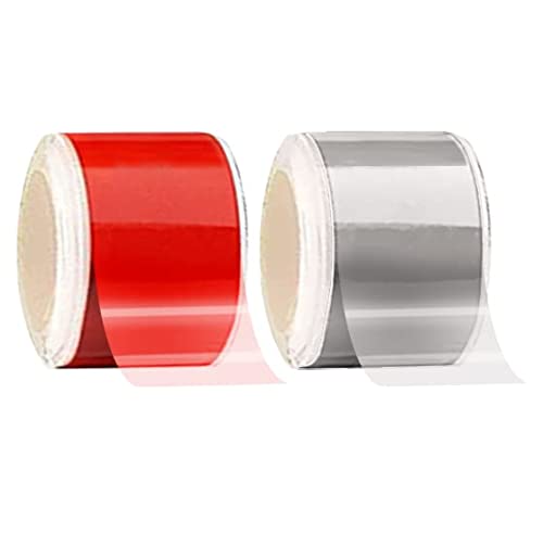 VViViD Headlight & Taillight Adhesive Repair Tape Red and Transparent 2-Roll Pack (1.8" x 7ft)