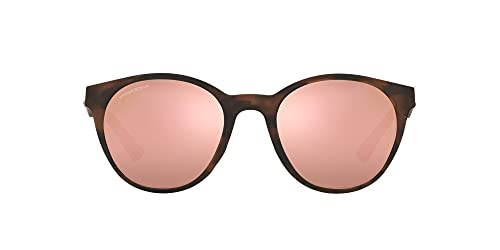 Oakley Women's OO9474 Spindrift Round Sunglasses, Matte Brown Tortoise/Prizm Rose Gold, 52 mm