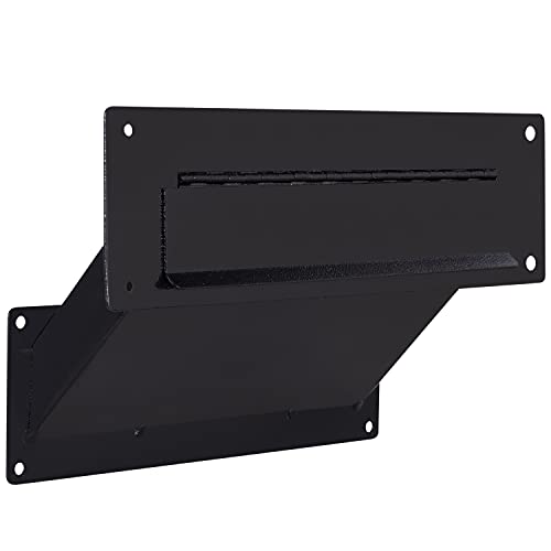 Durabox Through The Wall Mail Slot, Two Piece Deposit Chute Drop for Documents, Mail, Checks, Payments - Adjustable Mail Chute with Pre Drilled Mounting Holes, Screws D100 (Black)