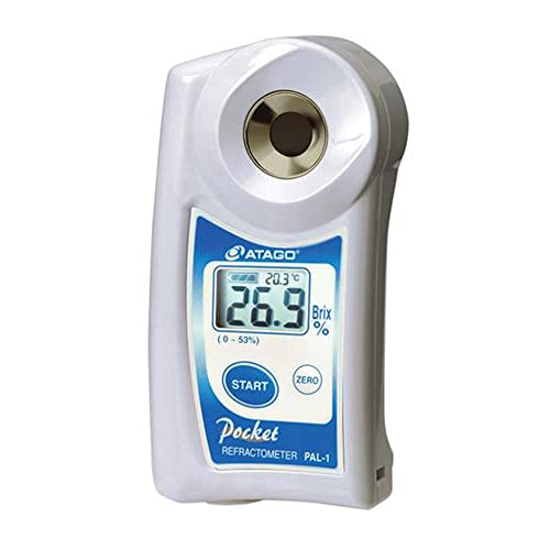 Atago 3810 PAL-1 Digital Hand Held Pocket Refractometer, 0.0 - 53.0% Brix Measurement Range