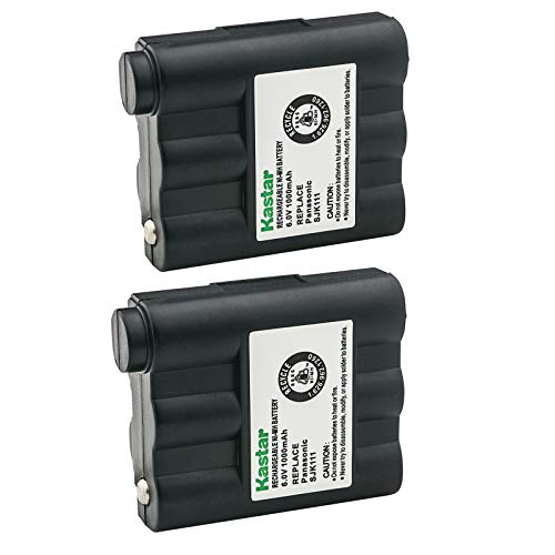 Kastar 2-Pack Two-Way Radio Battery Ni-MH 6V 1000mAh Replacement for Midland BATT5R, BATT-5R BATT5RX, BATT-5RX AVP-7, AVP7 AVP-17, AVP17 HH54, HH54VP, HH54VP2 XT511, XF511 PBATL/G7 GXT-300, GXT-310