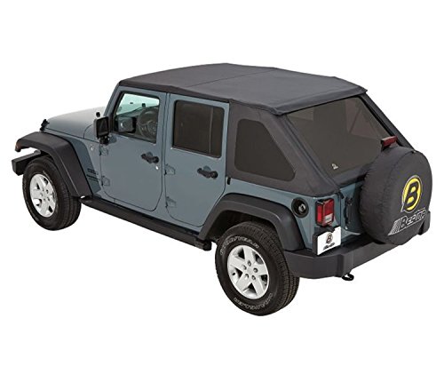 Bestop 5282335 Black Diamond Replace-A-Top For 2007-2018 Wrangler Jk Unlimited - Trektop NX Hardware