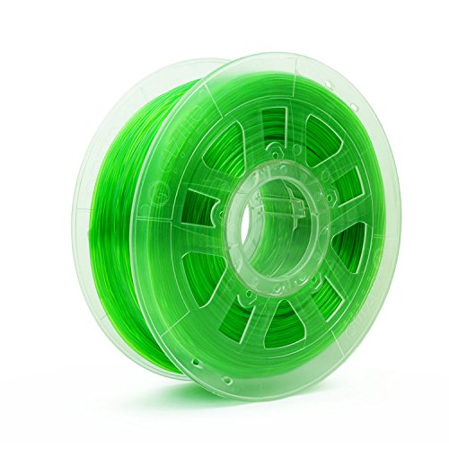 Gizmo Dorks 1.75mm PLA Filament 1kg / 2.2lb for 3D Printers, Translucent Green