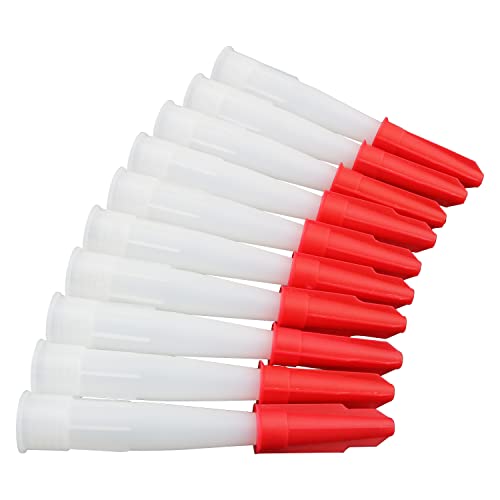 Caulk Nozzle FMHXG 10PCS Plastic Caulking Gun extender Caulk Nozzle Tip Tool with Caps for Sausage Caulking Gun,Caulking Gun Extender