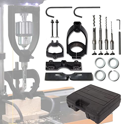 Mortising Attachment for Drill Press,4 Model Drills Chisel Set Mortise and Tenon Tools,Mortise Machine Attachment Drill Press Mortising Attachment Kit