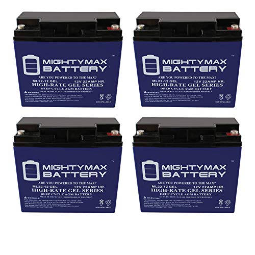 12V 22AH Gel Battery Replacement for E-Wheels EW-36-4 Pack